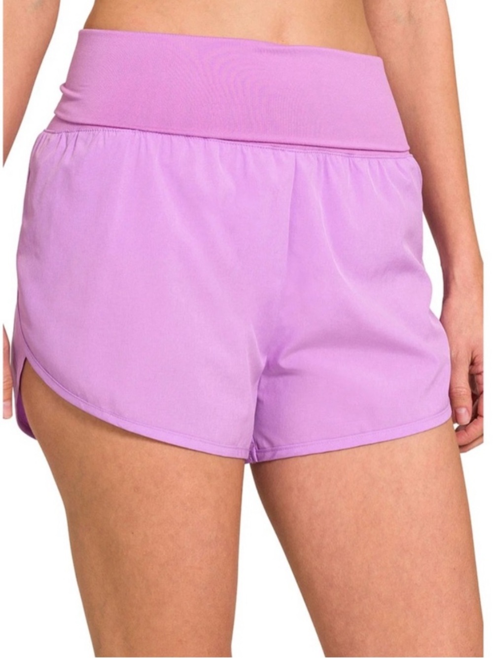 Women's Lavender Athletic Skirt with Built-In Shorts